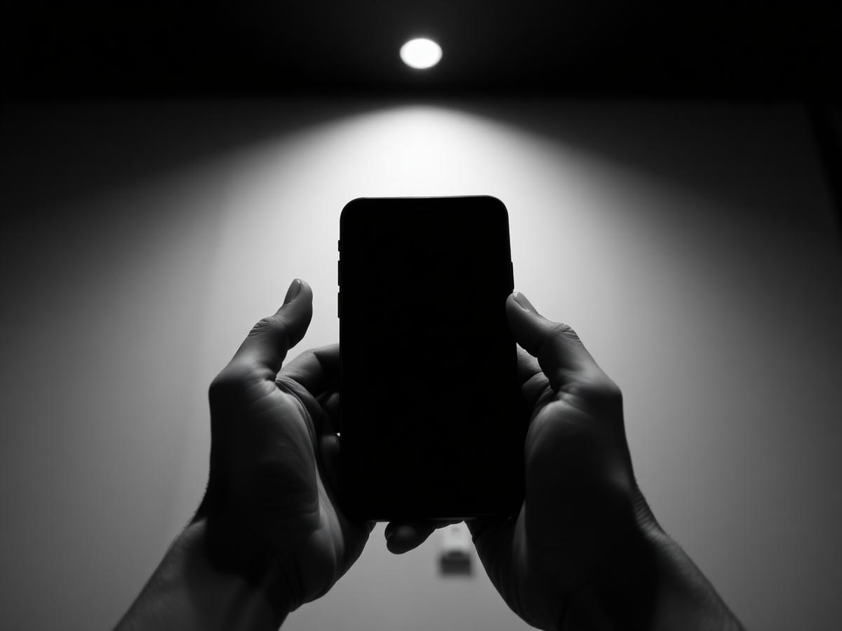 StudioDG (Studio Digital Group) - person using a support app on a smartphone in a calm interior